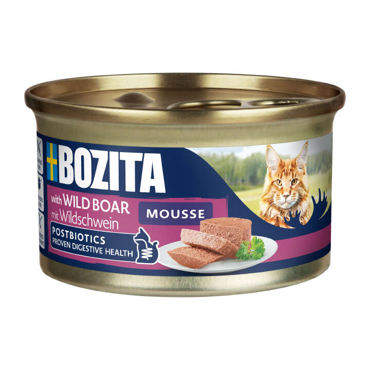 BOZITA Katzen-Nassfutter Mousse mit Wildschwein